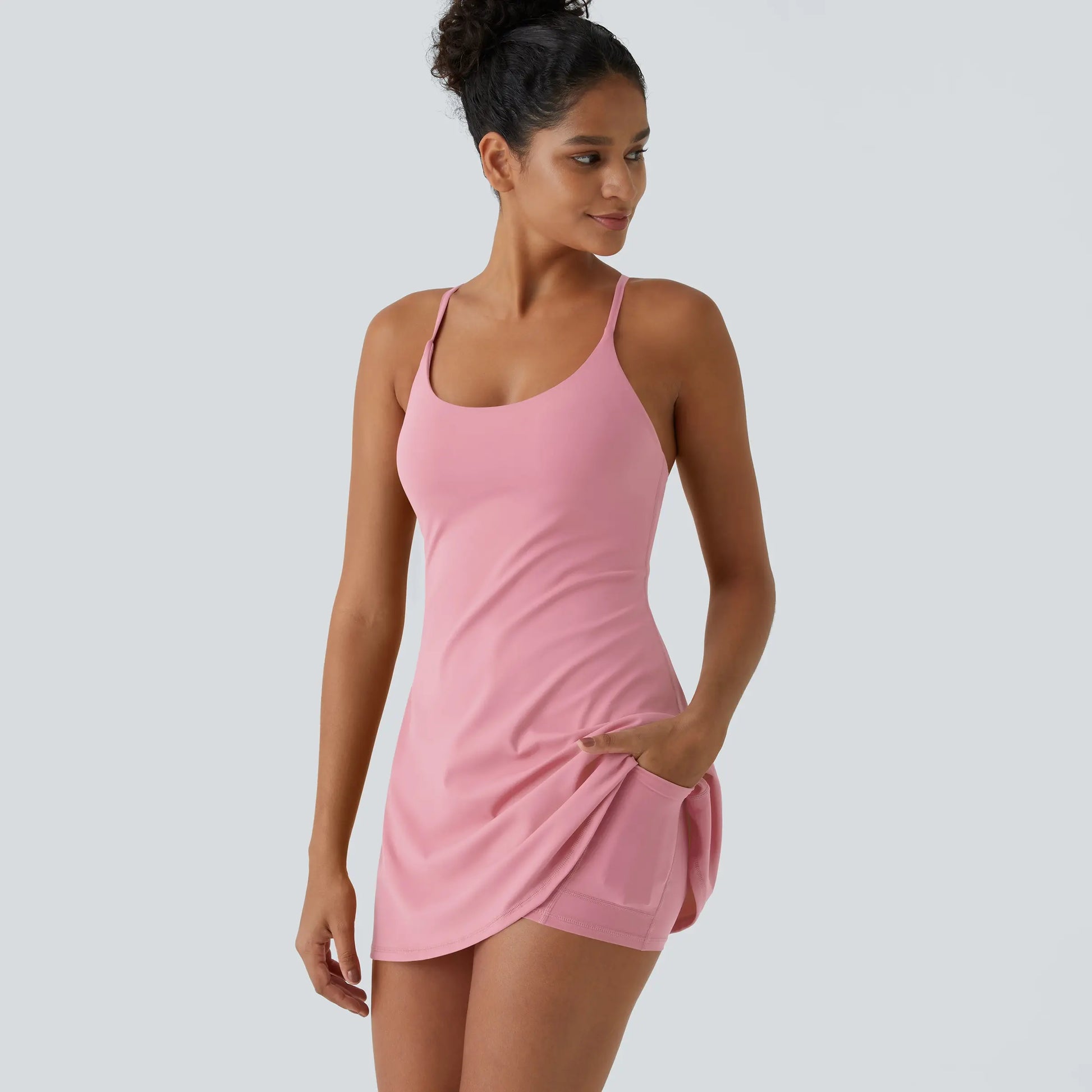 Halara Softlyzero Plush Backless Active Dress-Easy Peezy, Spring Dresses, Dance Dresses for Women