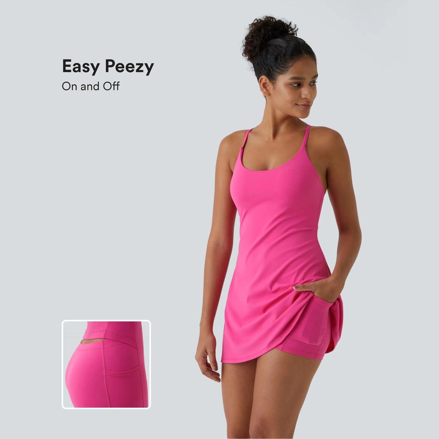 Halara Softlyzero Plush Backless Active Dress-Easy Peezy, Spring Dresses, Dance Dresses for Women