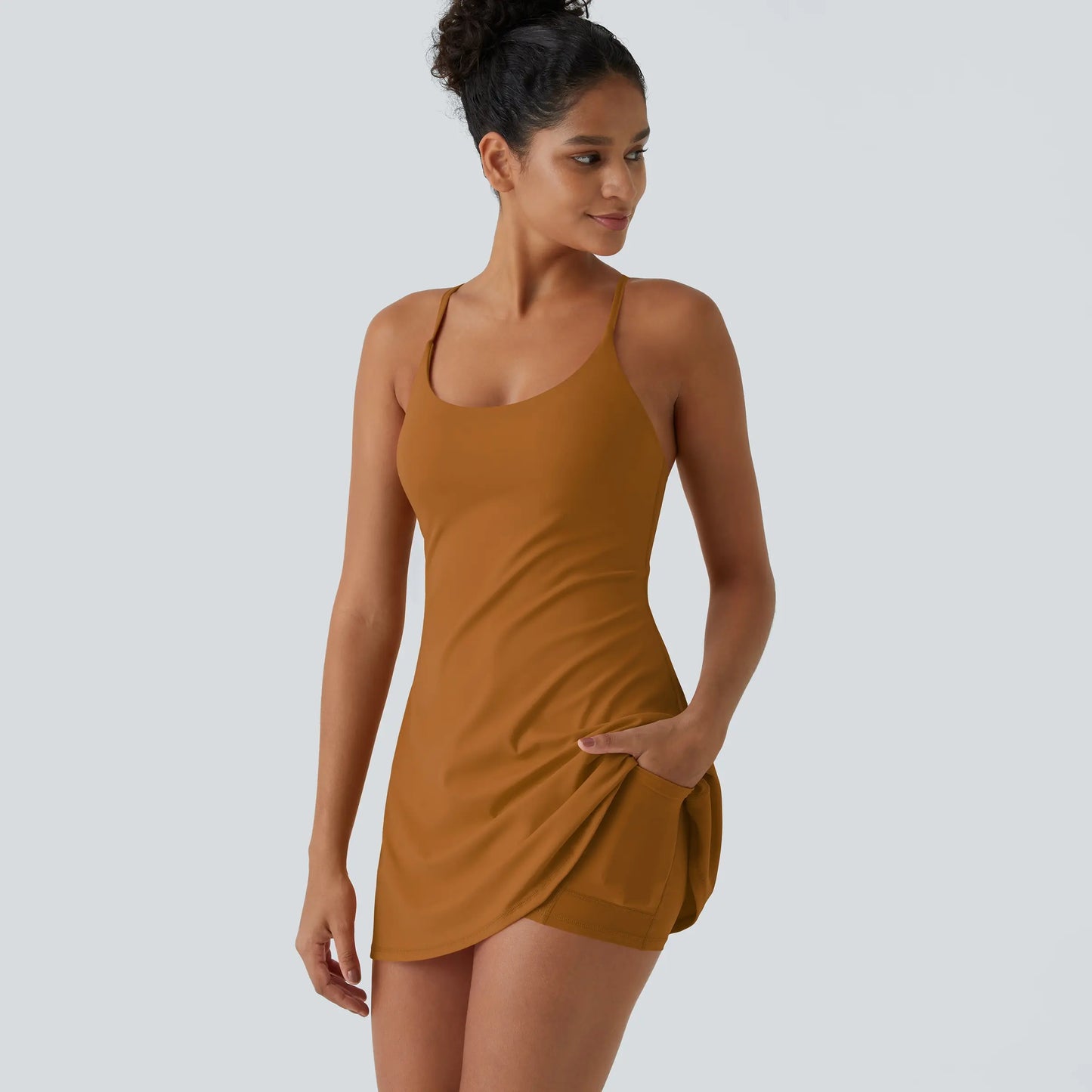 Halara Softlyzero Plush Backless Active Dress-Easy Peezy, Spring Dresses, Dance Dresses for Women